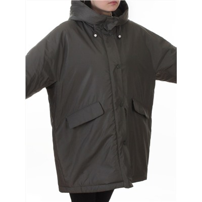 8020  GREY/GREEN Куртка демисезонная женская (100 гр. холлофайбер)