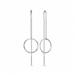 Серьги родированные серебро 925*