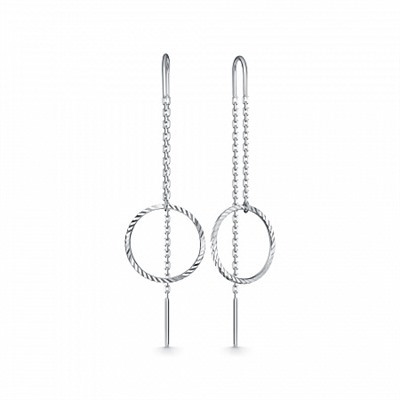 Серьги родированные серебро 925*