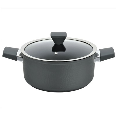 819-005 Кастрюля 4л с крышкой 24см HAMMER в под.уп.(х6)Алюминий