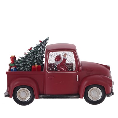 GAEM Изделие декоративное "Дед Мороз на машине" (подсвет, вьюга, муз, AA х3 н/п +USB, L28 W12,5 H17,5 см