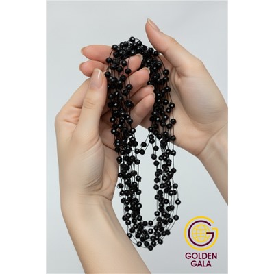 Комплект бижутерии "Хрустальная россыпь" , цвет черный