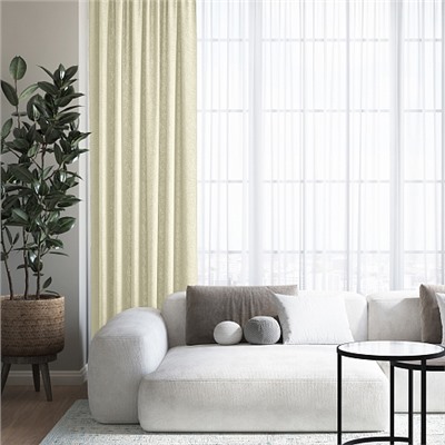 Штора "Волшебная Ночь" Текстурный Блэкаут / Крем