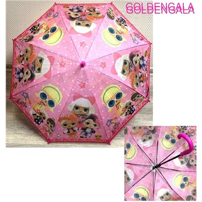 Зонт для девочки (ЛОЛ) полуавтомат Арт 1002/5