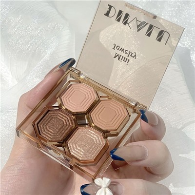 Палетка теней 4 цвета Dikalu Mini Jewelry, номер 01