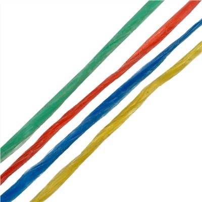Набор шпагатов полипропиленовых, 6 шт, 2 мм, L 60 м, MIX цветов, Сибртех