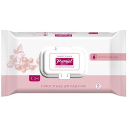 Влажные салфетки Premial Natural универсальные с экстрактом ягод годжи, 100 шт.