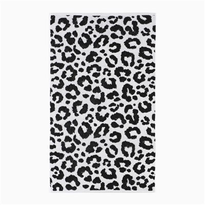 Полотенце махровое Этель Leopard, 50×90 см, 100% хлопок, 420 г/м², чёрно-белое