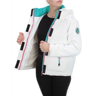 D003 WHITE Куртка демисезонная женская (100 гр. синтепон)
