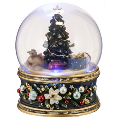 GAEM Фигурка декоративная "Рождество" в стекл шаре (муз, движ, ААх3,н/п), L11 W11 H14 см