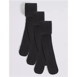 3pk of Cable Knit Tights