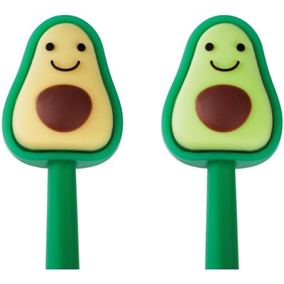 Ручка шариковая MESHU "Avocados" синяя, 0,7мм, корпус ассорти, с топпером