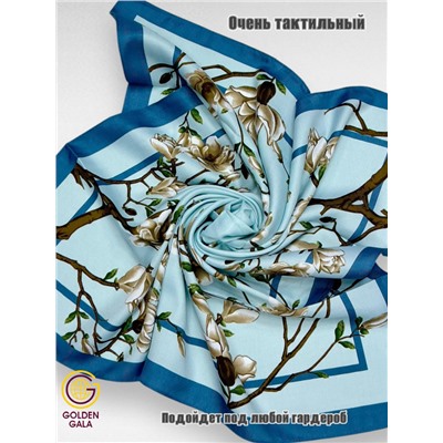 Платок утепленный Сакура цвет 3040/10 (бирюзово-голубой)