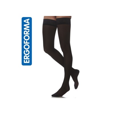 221 Чулки компрессионные антиварикозные (2 класс, 23-32 мм.рт.ст.) Ergoforma р.4 (черный)