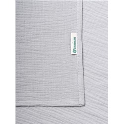 Полотенце - уголок муслиновое Крошка Я, 75×75 см, 100% хлопок, 120 г/м², серо-голубое