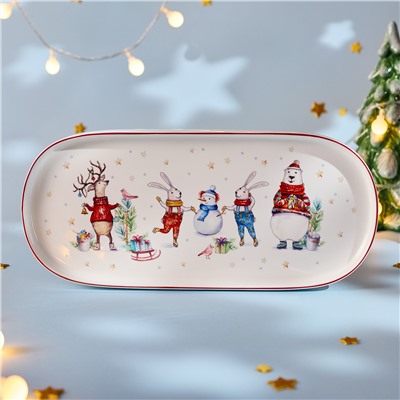 БЛЮДО ОВАЛЬНОЕ LEFARD "WINTER STORY" 34*14,5 СМ (КОР=12ШТ.)