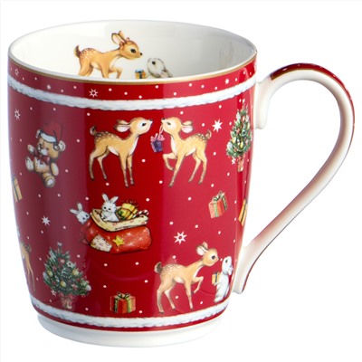 КРУЖКА LEFARD "С НОВЫМ ГОДОМ!" 300 МЛ КРАСНАЯ (КОР=36ШТ.)