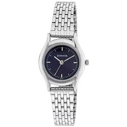 Наручные часы серебряного цвета, Silver Round Shape Watch, произв. Sonata