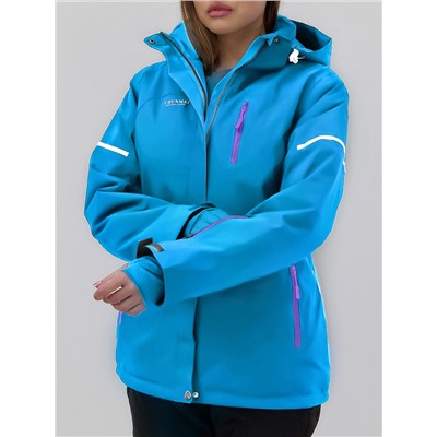 Горнолыжная куртка женская зимняя голубого цвета 01_1Gl
