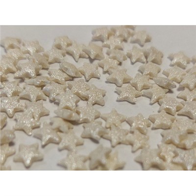 Кондитерская посыпка Фигурная Звездочка белая перламутровая 50 гр