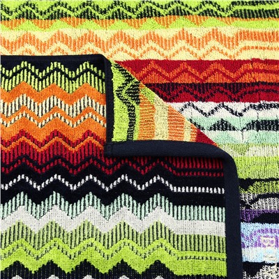 "Missoni-3012" Полотенце махровое 50х90см, плотность 375гр/м2, 100% хлопок, велюр, сиреневый, Bolangde (Китай)