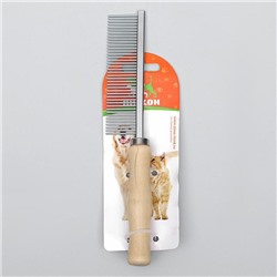 Расчёска Wood с деревянной ручкой, 17,5 х 3 см