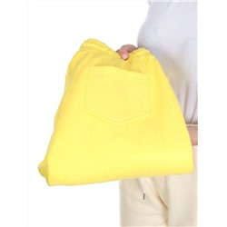M047 YELLOW Брюки спортивные женские на флисе (100% хлопок) 7986