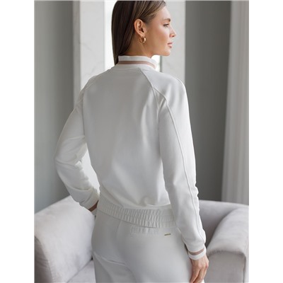 Бомбер среднего объема из футера двухнитки с эластаном