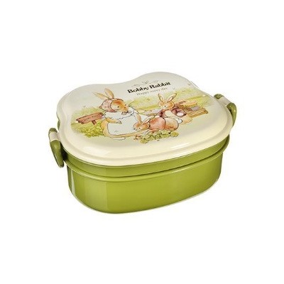 829-143 Ланчбокс квадратный "Зайчата" (тарелка, ложка-вилка)