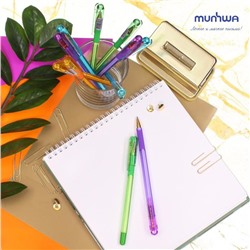 Ручка шариковая MunHwa MC Gold LE, узел 0.5 мм, чернила синие, резиновый упор, корпус МИКС