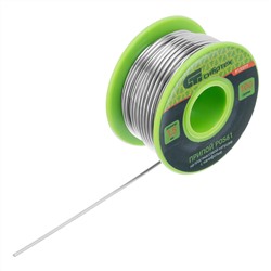 Припой с канифолью, D 1.5 мм, 100 г, POS61, на пластмассовой катушке Сибртех