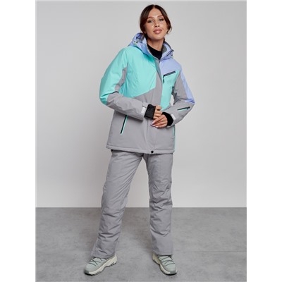 Горнолыжный костюм женский зимний фиолетового цвета 02319F