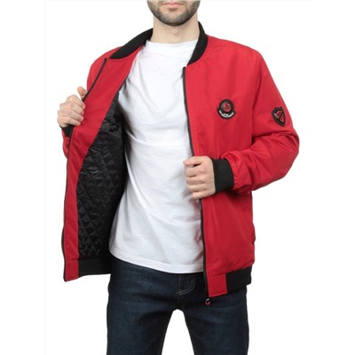 EM25056-2 RED Куртка-бомбер мужская демисезонная (100 гр. синтепон)