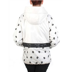 ZW-2166-C WHITE Куртка демисезонная женская BLACK LEOPARD (100 гр.синтепона)