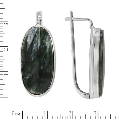 Серьги 'Дива' с серафинитом ИАСК33314-30СРN6