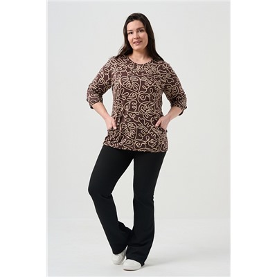 Женская блузка 21621 / коричневый