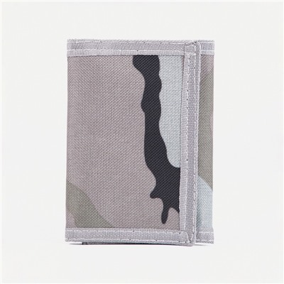 Кошелёк на липучке, цвет серый