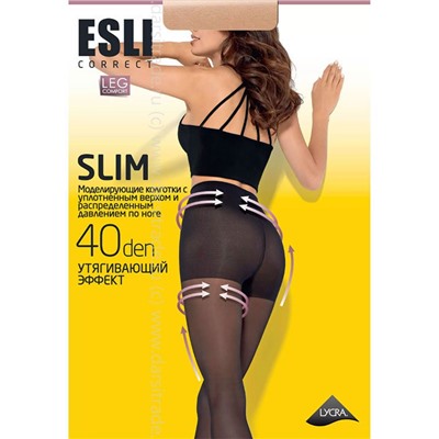 Колготки женские Esli Slim 40 6 Conte Дроп