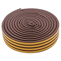 Уплотнитель резиновый, 12 м, профиль "D", коричневый Сибртех