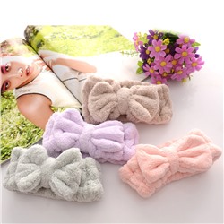 Заколка для волос с бантиком, коралловая повязка на голову для умывания, ободок, коралловый аксессуар для волос, оптовые продажи, в корейском стиле