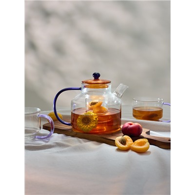 Чайник заварочный Orb, 1,2 л, синий/янтарный