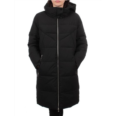 98720 BLACK Пальто зимнее женское (холлофайбер 150 гр.)