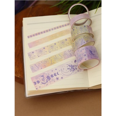 Набор декоративного скотча 10 шт. "Night magic", pink, шоу-бокс 8 шт.