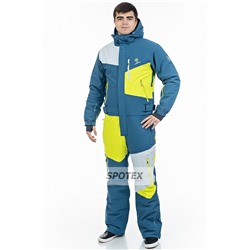 Горнолыжный комбинезон мужской Snow Headquarter A-8826 Blue (джинс с желтым)