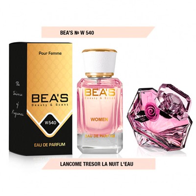 Beas W540 Ланком Tresor La Nuit L'eau De Parfum Women edp 25 ml, Парфюм женский Beas W540 создан по мотивам аромата Ланком Tresor La Nuit L'eau De Parfum