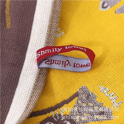 Zhiyang towel four layers of jets, digital cat gauze cotton cotton face towel soft water absorption, face towel factory price wholesale