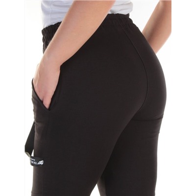 QB-81 BLACK Брюки спортивные женские (95% хлопок, 5% стрейч) P&S