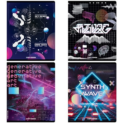 Тетрадь 48л., А5, линия ArtSpace "Стиль. Cyber", эконом