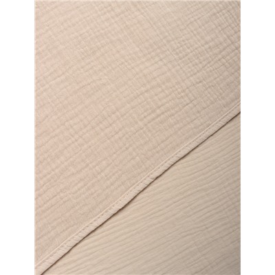 Полотенце-уголок муслиновый Крошка Я 75×75 см, 100% хлопок, 120 г/м², бежевое