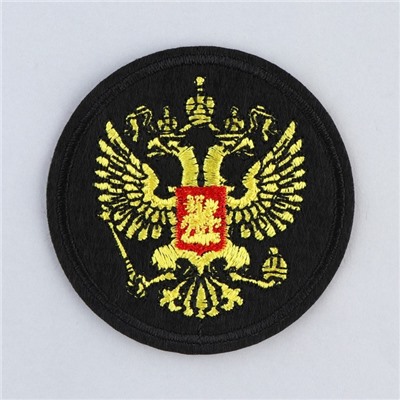 Термонаклейка на одежду «Орёл», диам.6 см